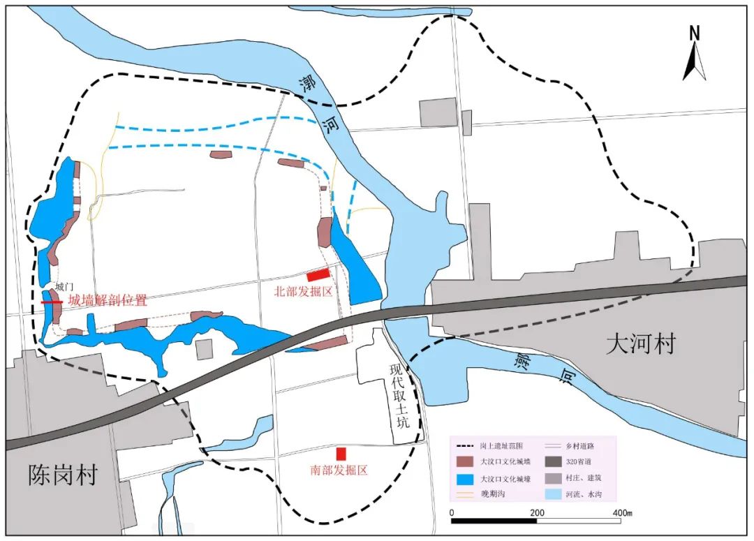 岗上遗址总平面图